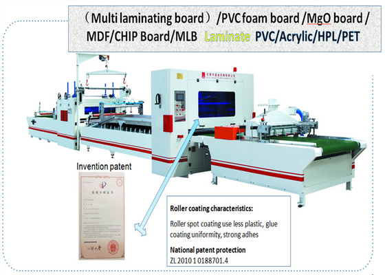 PVC PET Film Acrylic HPL Coating Máy cán Dây chuyền sản xuất PUR